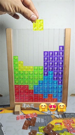 Full Color, Playing Tetris Block Puzzle #tetris #puzzle #puzzlegame #marblerun #satisfying #shorts