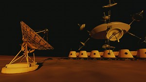 Communications technology on the surface of Mars - Free Stock Video