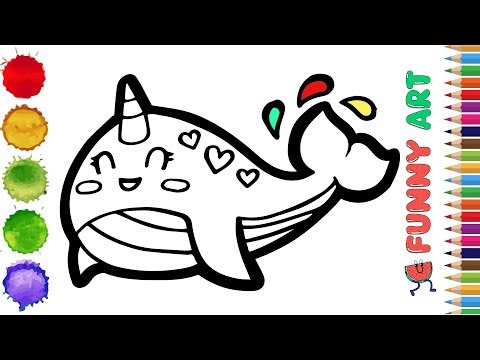 How to Draw a Narwhal | Step by Step