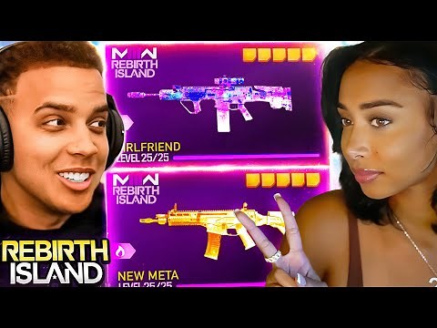 My GIRLFRIEND builds my Meta Loadout on Warzone Rebirth Island!