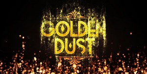Elegant Gold Dust Particle Logo Opener