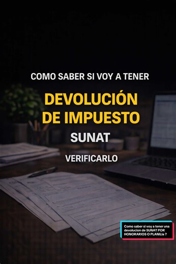 ¿Cómo saber si tengo devolución de SUNAT por honorarios?