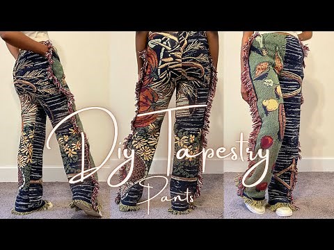 DIY Tapestry/ Blanket Pants | *POCKETS INCLUDED* | THRIFT FLIP