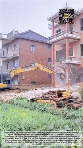 Controlled Building Demolition Using Hydraulic Excavators #9work