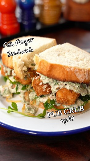 George Darbyshire on Instagram: "Fish Finger Sandwich - Pub Grub - Episode 10 In this series, I’ll be showing you how to cook Delicious British Pub Food! Recipe for Fish Finger Sandwich with Tartare Sauce, Shoestring Fries & Pea Shoots Makes 2 large sandwiches Ingredients Fish Fingers: 2 medium cod fillets, cut into 8 fingers 75g plain flour 2 eggs, whisked 100g panko breadcrumbs Salt and pepper, to taste Tartare Sauce: 1 cup mayonnaise 1/4 cup fresh tarragon, finely chopped 1/4 cup fresh parsle