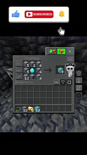 Minecraft me craft diamond ore? #minecraft #crafting #bedrockedition #shorts