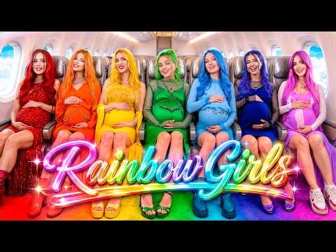 Rainbow Girls are pregnant! Which Color Mom is the best?