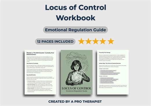Locus of Control Workbook | Emotional Regulation Guide | Stoic Resilience Tool for Self Regulation - Etsy