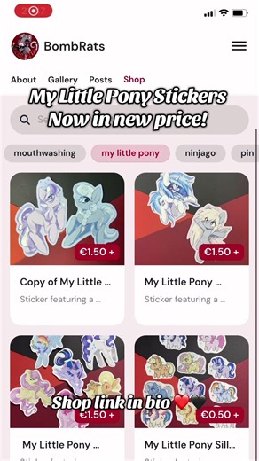 Nuevos precios en stickers de My Little Pony