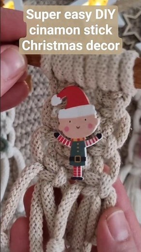 DIY Super Easy Cinnamon Stick Christmas Decor using macrame !!! #homedecor #christmastreeornament