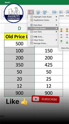 Excel: Old Price New Price #excel #shortfeed #computer #shorts #education