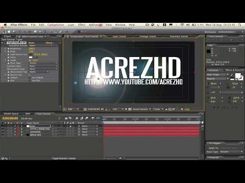 After Effects Tutorial: Basic Text & Knoll Light Factory Animation. Part 1. by AcrezHD