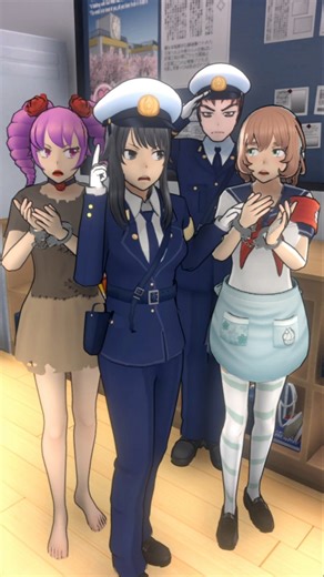 Ayano Becomes a Police Officer! (Yandere Simulator) #shorts