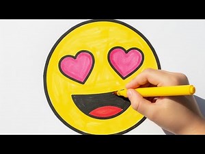Cute Emoji Face Drawing with Marker | Easy and Fun Coloring for Kids | Tiny Art Planet