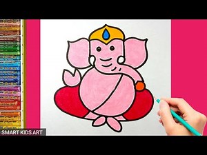 Lord Ganesh Drawing Easy | How To Draw Ganesh | Ganpati Ki Drawing | Draw Smart
