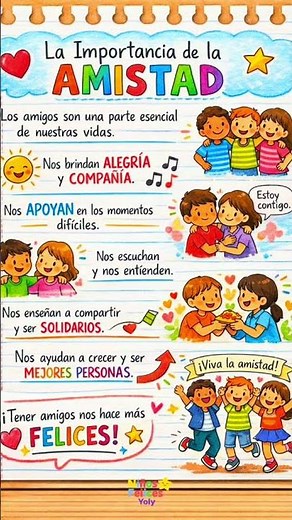La importancia de la amistad Enseñanzas para niños