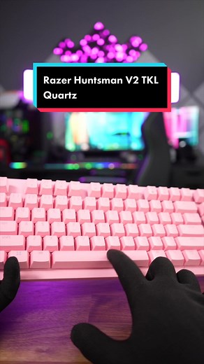 Experience Unmatched Responsiveness with Razer Huntsman V2 TKL Quartz Edition