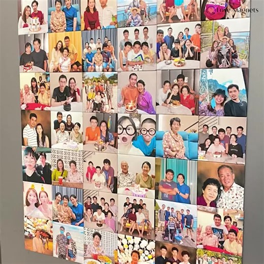 ‏Turn your photos into custom square magnets!