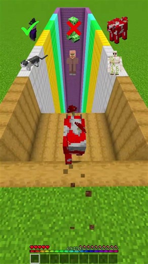 Minecraft different mobs VS Fall damage challenge #minecraft #shorts