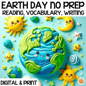 Earth Day Quick Reading, Vocabulary & Writing | Print & GO Earth Day Activity