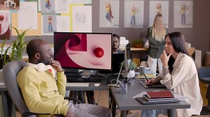 Multiethnic team of graphic designers working together in an animation studio 10 Free Stock Video Footage