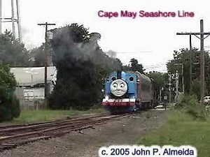 Thomas the Tank Engine and new friends down the shore in Cape May New Jersey August 2005