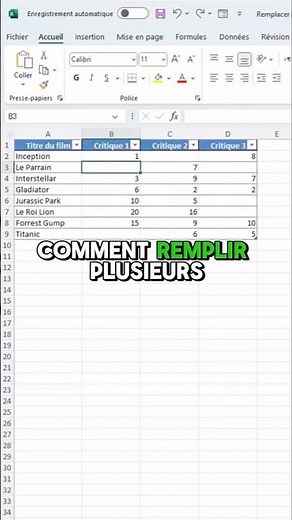 🧩 Tu veux remplir toutes les cellules vides d’un tableau en une seule fois dans Excel ? #excel