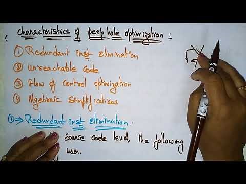 Peephole Optimisation | CD | Compiler Design | Lec - 58 | Bhanu Priya
