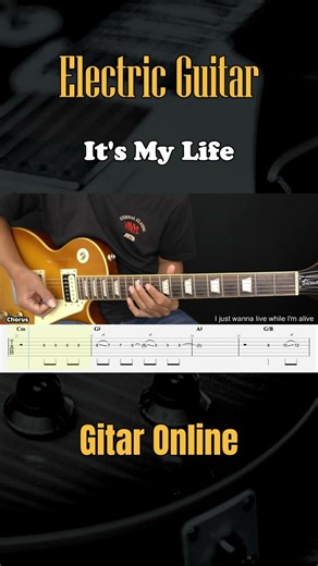 It's My Life - Bon Jovi - Guitar Instrumental Cover + Tab #guitarlessons
