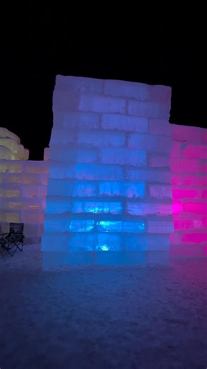 Evening walkthrough of the Saranac Lake, NY Ice Palace, Monday Feb 9, 2026 | Saranac Lake Winter Carnival