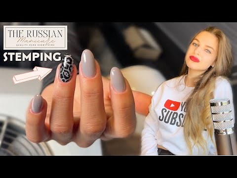 Manicure from Russian | Clean cuticles | nails stemping