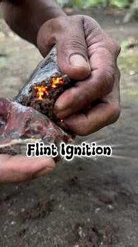 Starting a fire with Flint #primitivefirelighting #bushcraft