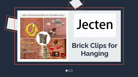 12Pcs Brick Clips for Hanging Outdoors, Brick Clips or Brick Hangers for Outdoor Hanging Wreaths Fits 2-1/4 to 2-2/5 Inch, Heavy Duty Brick Hooks Clips Without Drilling