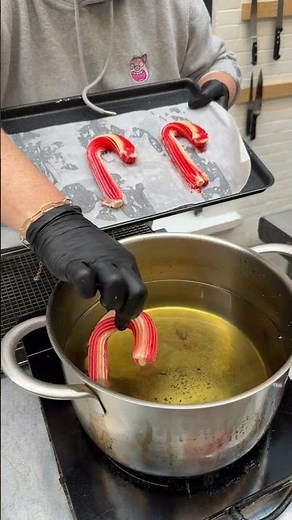 Candy Cane Mozzarella Sticks 🎄🧀 #shorts