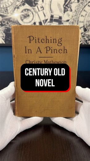 AN ARTIFACT OF BASEBALL HISTORY! ⚾ This Extraordinary Christy Mathewson Signed & Inscribed "June 10, 1912" Pitching In A Pinch Hardcover Book - PSA/DNA MINT 9 LOA is available now in our Spring Vintage Auction. Bid now: https://bit.ly/43Gogx5 | Goldin