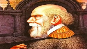 Everyone can see the old man but you need top IQ to spot the other faces