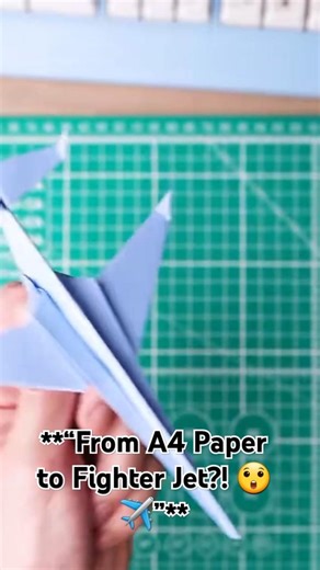 A4 Paper Fighter Jet Origami | Easy & Unique Paper Folding #origami #paperplane #fighterjetorigami