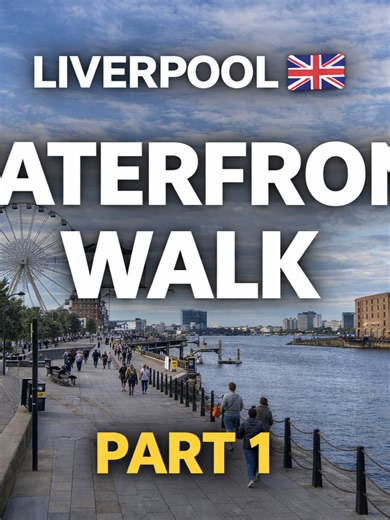 Join this relaxing walk along the famous Liverpool waterfront in the first part of the city centre walking tour. The walk begins at King’s Parade, right next to the impressive M&S Bank Arena Liverpool, one of the major entertainment venues in the city. From here we follow the waterfront promenade with beautiful views across the River Mersey. Continuing along the historic docklands we reach the beginning of the iconic Royal Albert Dock, one of Liverpool’s most famous and picturesque locations fil