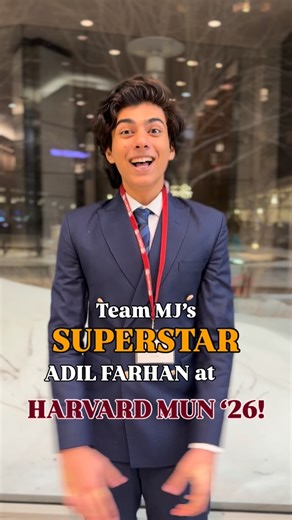 Our superstar Adil Farhan is at Harvard MUN 2026 to charm his way through his dynamism into making a memorable mark at one of the most prestigious conferences in the world, HARVARD MUN 2026! ✨#teammj #pakistan #karachi #mun #harvardmun2026✈️ | Murtaza Jafry