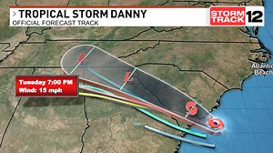 Here's the latest forecasted track. Stay updated by clicking on http://wcti12.com/weather/maps?utm_source=facebook.com&utm_medium=social&utm_campaign=socsyntes and looking in the HURRICANE SEASON 2021 section. #ecarwx | WCTI News 12