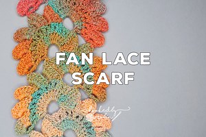 Crochet Fan Lace Scarf — Hooked by Robin