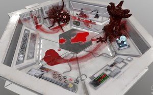 3D建模/场景 毕设 失事的太空船 Wrecked Spaceship Interior (Maya/ZBrush/Substance/Marmoset)