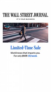 1.2M views | Stay up to date on the stories that matter with a WSJ subscription—now only $1/week. | The Wall Street Journal | Facebook