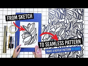 Learn how to create a stunning hand drawn repeat pattern