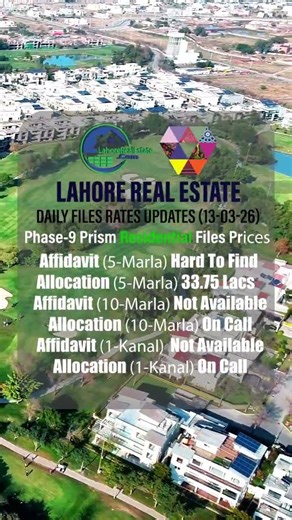 Latest DHA Lahore & Real Estate File Rates Updates March 2026 | File Rates Reel Detailed Guide