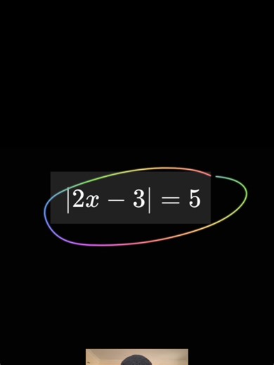 Most Students Get This |2x−3| Question Wrong Absolute value means distance, not just removing the bars — and that’s where most students go wrong. Pause the video and try solving |2x − 3| = 5 before I explain it step by step. This question looks simple, but it hides a powerful idea that appears in exams like GCSE, WAEC, SAT, and IGCSE. Once you understand why absolute value equations create two cases, you’ll never miss questions like this again. Comment your answer before watching the solution 👇