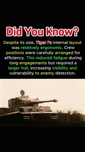 Tiger I Interior Design Reduced Crew Fatigue #TigerITank #TankCrew #WWII #MilitaryHistory