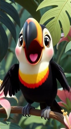 Rainforest Animals Song for Kids | Sloth, Toucan & Jaguar #shorts