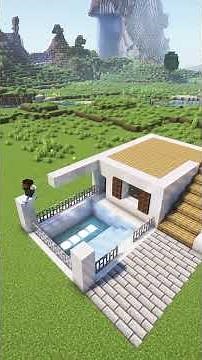 Minecraft Modern House Tutorial🏠 For Build and No Music #minecraft