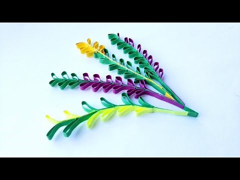Comb Quilling leaves using normal quilling comb technique #8
